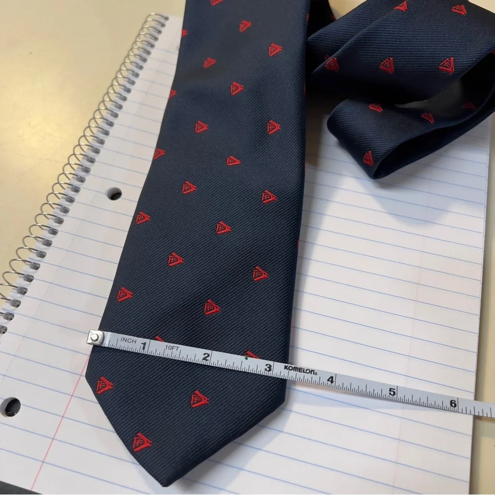 Vintage MALLORY & CHURCH London LTD Navy Blue Red Mens Tie Accessories NWT